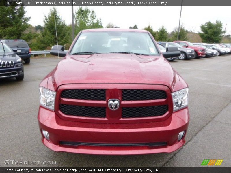 Deep Cherry Red Crystal Pearl / Black/Diesel Gray 2014 Ram 1500 Tradesman Quad Cab 4x4