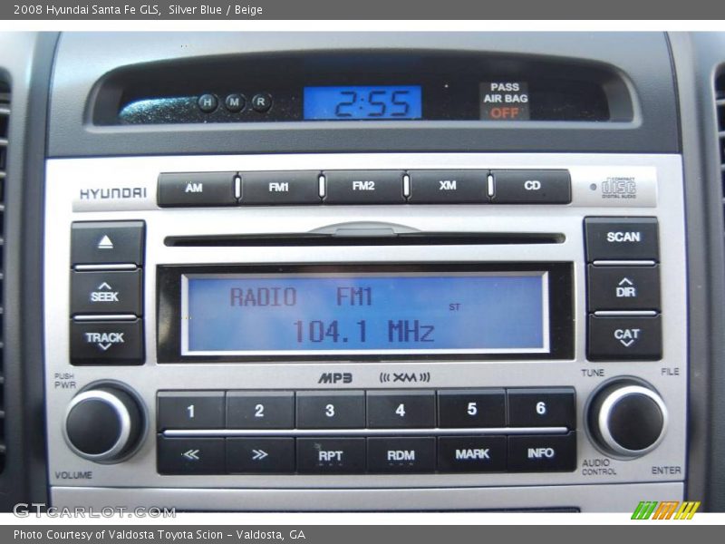 Silver Blue / Beige 2008 Hyundai Santa Fe GLS