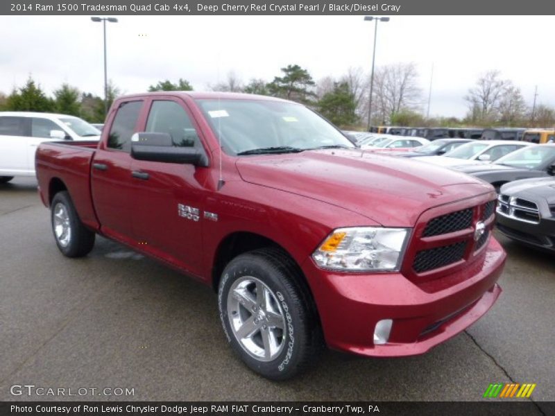 Deep Cherry Red Crystal Pearl / Black/Diesel Gray 2014 Ram 1500 Tradesman Quad Cab 4x4