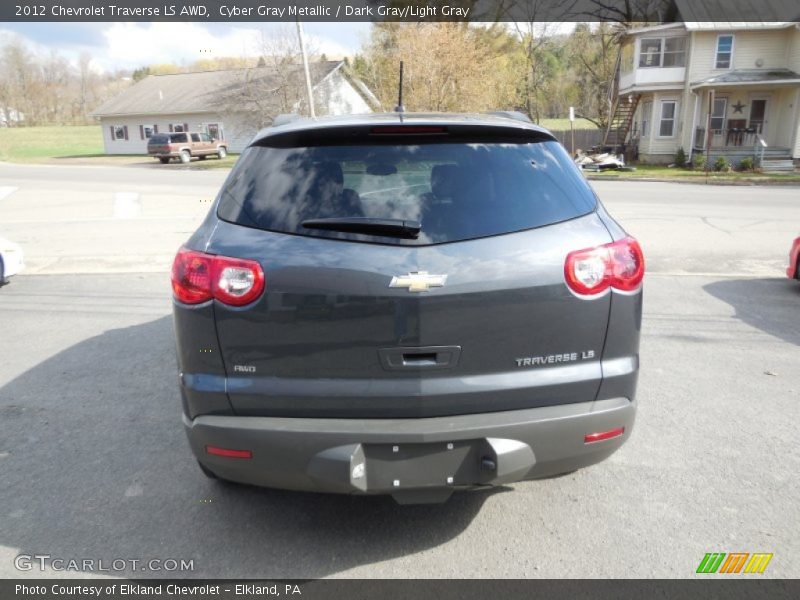 Cyber Gray Metallic / Dark Gray/Light Gray 2012 Chevrolet Traverse LS AWD