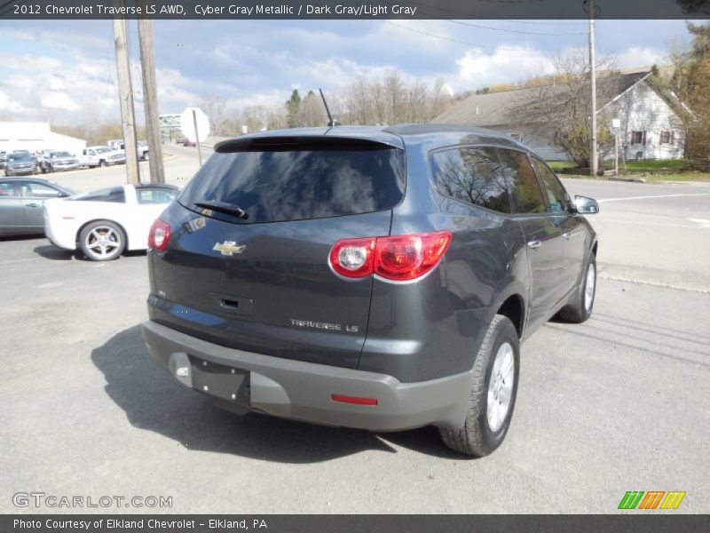 Cyber Gray Metallic / Dark Gray/Light Gray 2012 Chevrolet Traverse LS AWD