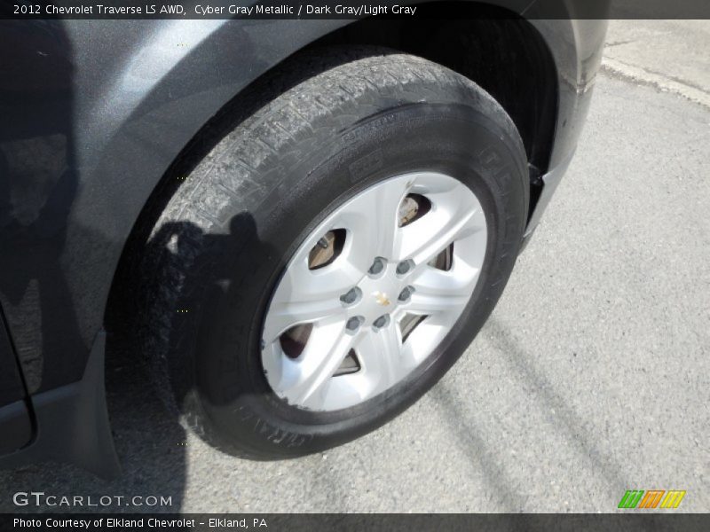 Cyber Gray Metallic / Dark Gray/Light Gray 2012 Chevrolet Traverse LS AWD