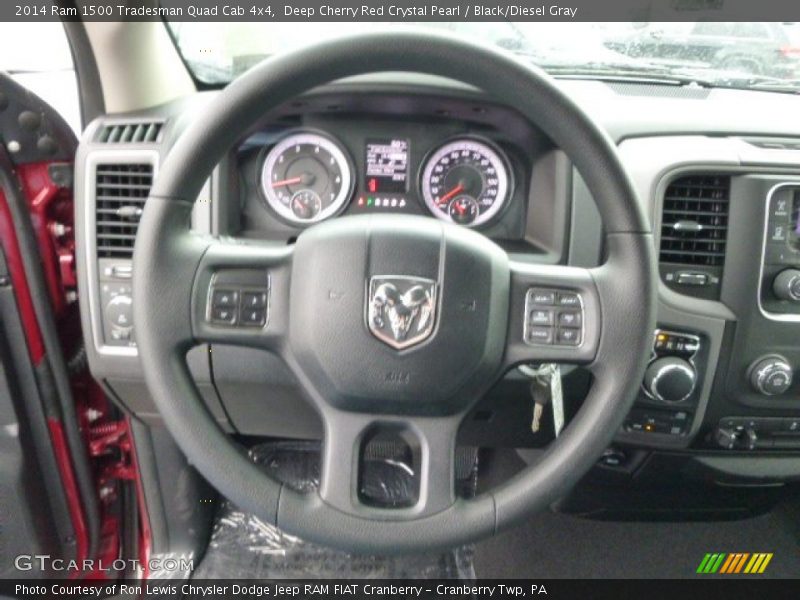 Deep Cherry Red Crystal Pearl / Black/Diesel Gray 2014 Ram 1500 Tradesman Quad Cab 4x4
