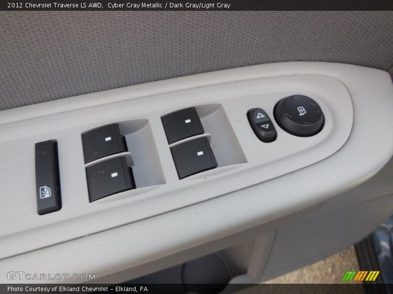Cyber Gray Metallic / Dark Gray/Light Gray 2012 Chevrolet Traverse LS AWD