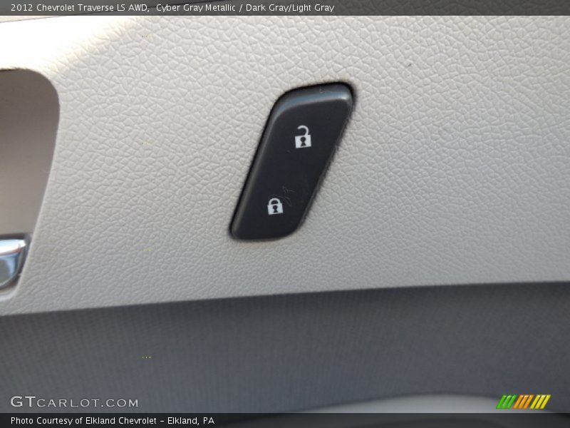 Cyber Gray Metallic / Dark Gray/Light Gray 2012 Chevrolet Traverse LS AWD