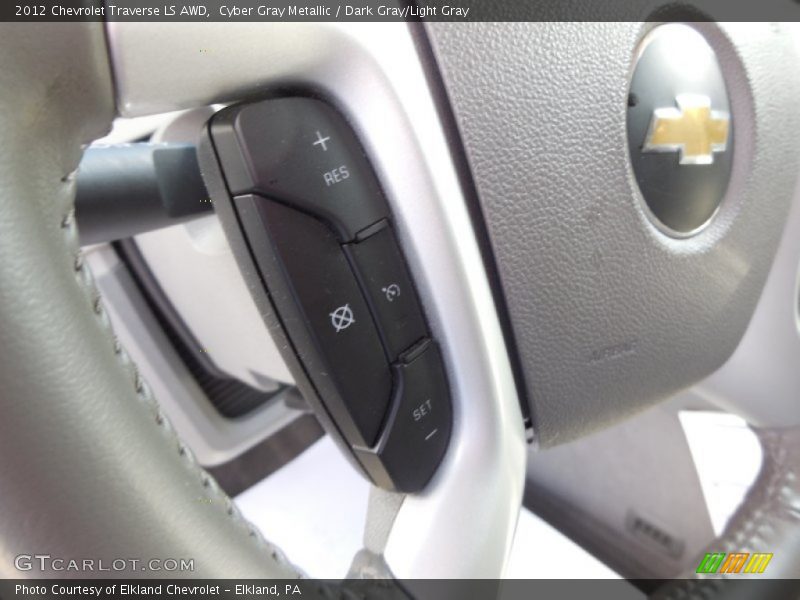 Cyber Gray Metallic / Dark Gray/Light Gray 2012 Chevrolet Traverse LS AWD