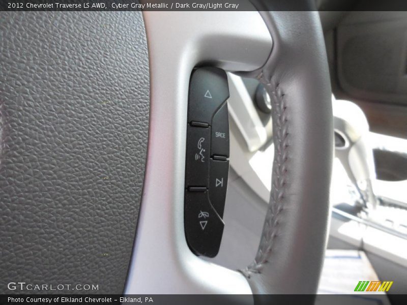 Cyber Gray Metallic / Dark Gray/Light Gray 2012 Chevrolet Traverse LS AWD