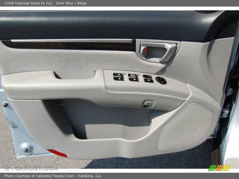Silver Blue / Beige 2008 Hyundai Santa Fe GLS