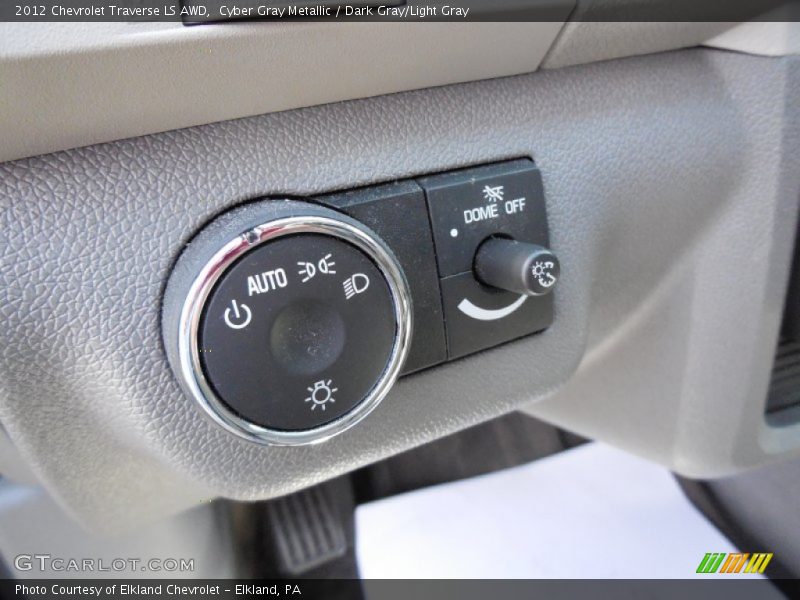 Cyber Gray Metallic / Dark Gray/Light Gray 2012 Chevrolet Traverse LS AWD