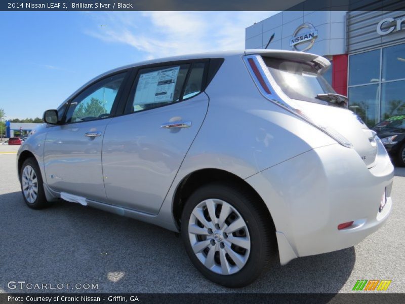 Brilliant Silver / Black 2014 Nissan LEAF S