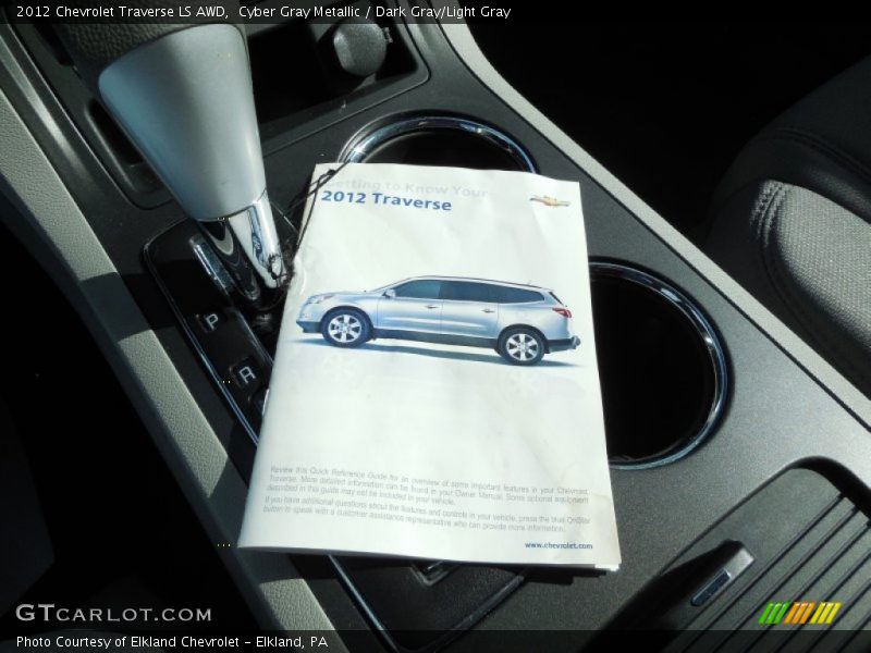 Cyber Gray Metallic / Dark Gray/Light Gray 2012 Chevrolet Traverse LS AWD