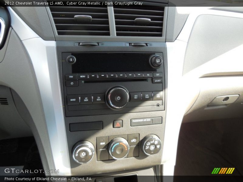 Cyber Gray Metallic / Dark Gray/Light Gray 2012 Chevrolet Traverse LS AWD