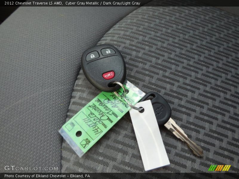 Cyber Gray Metallic / Dark Gray/Light Gray 2012 Chevrolet Traverse LS AWD