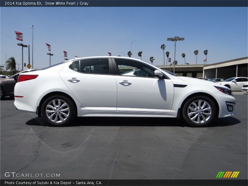 Snow White Pearl / Gray 2014 Kia Optima EX