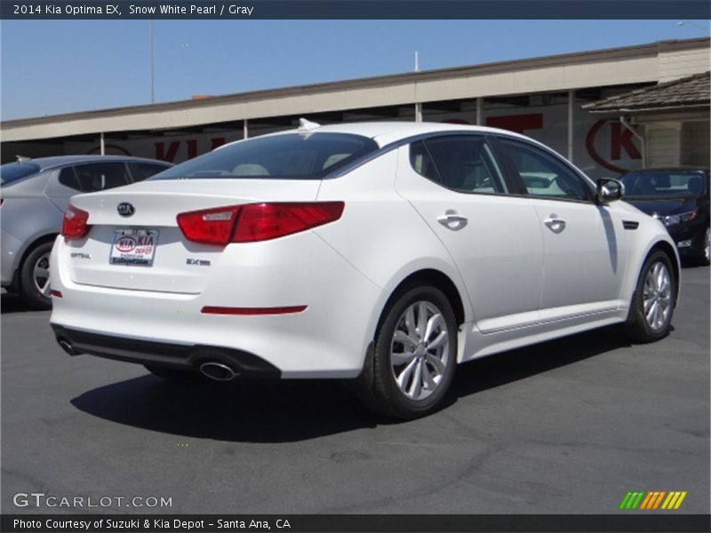 Snow White Pearl / Gray 2014 Kia Optima EX