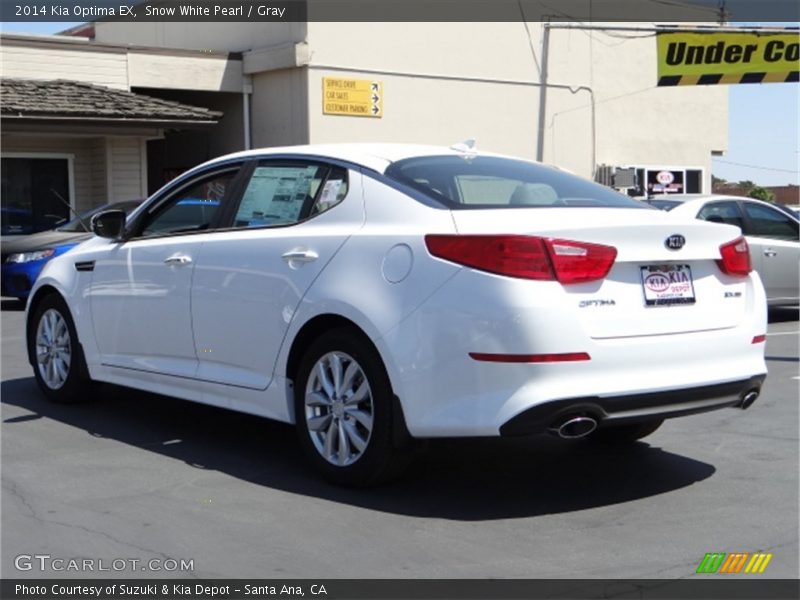Snow White Pearl / Gray 2014 Kia Optima EX