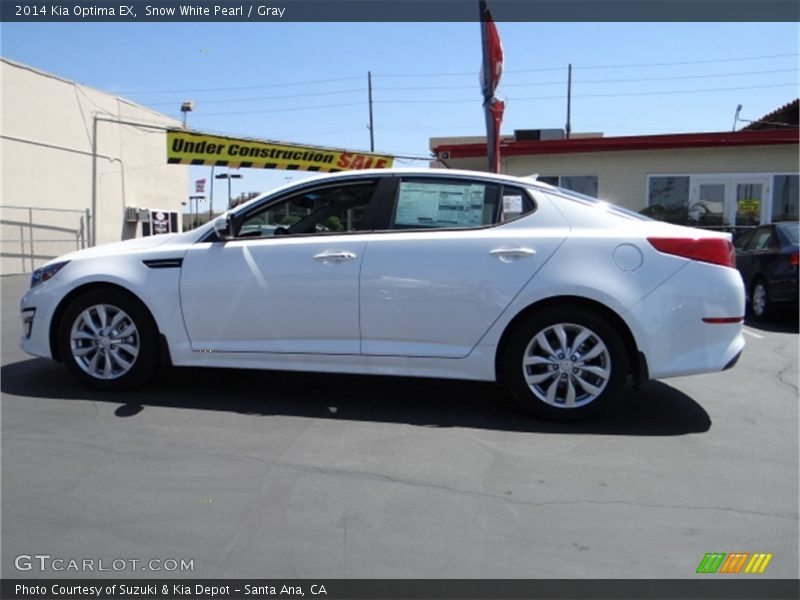 Snow White Pearl / Gray 2014 Kia Optima EX
