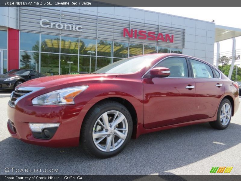 Cayenne Red / Beige 2014 Nissan Altima 2.5 SL