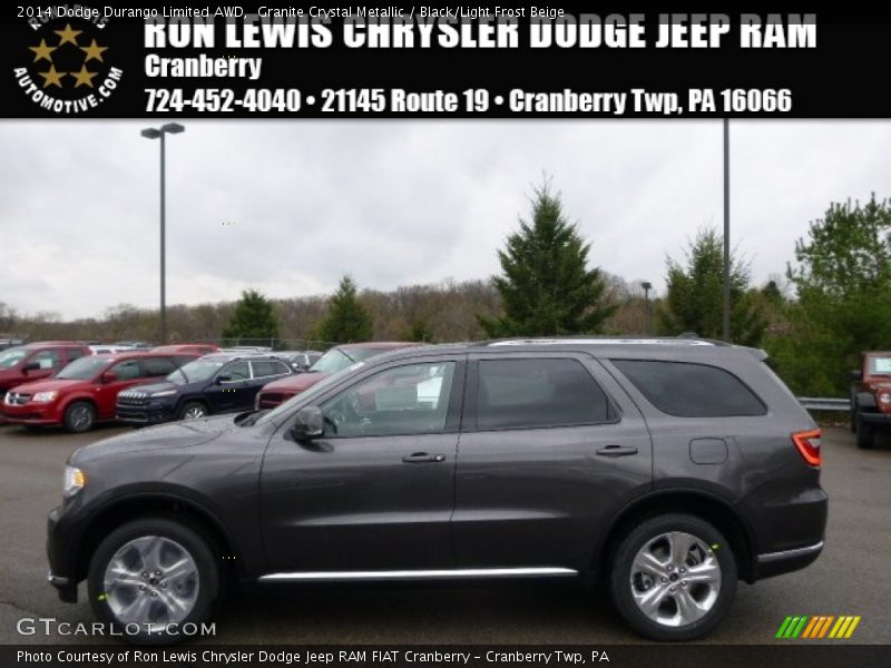 Granite Crystal Metallic / Black/Light Frost Beige 2014 Dodge Durango Limited AWD