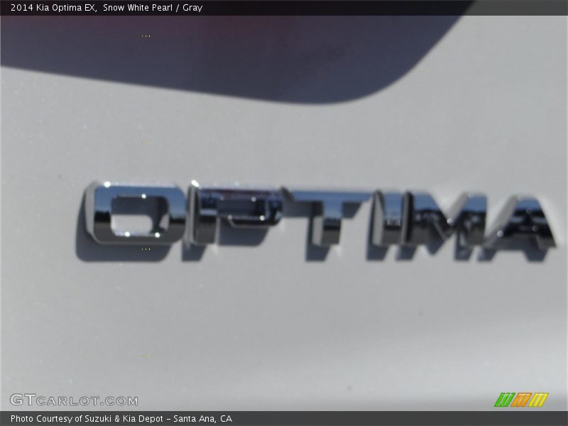 Snow White Pearl / Gray 2014 Kia Optima EX