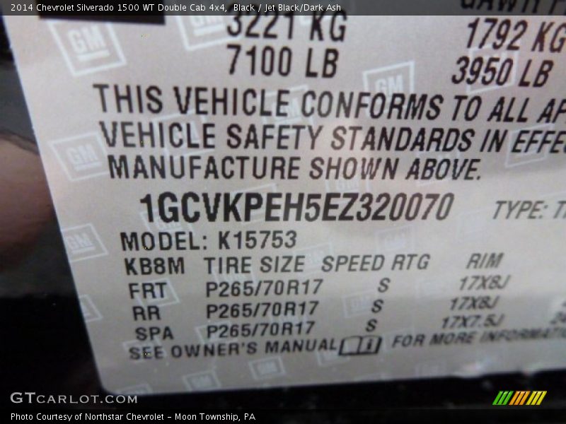 Black / Jet Black/Dark Ash 2014 Chevrolet Silverado 1500 WT Double Cab 4x4