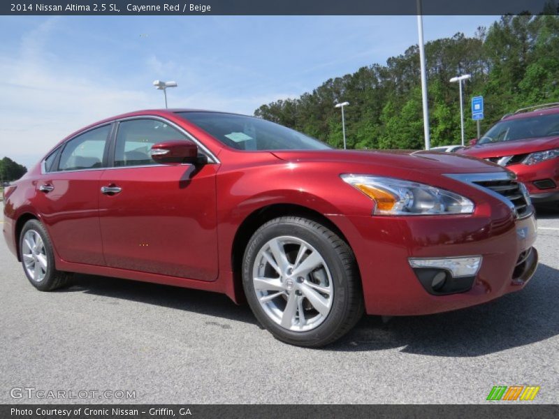 Cayenne Red / Beige 2014 Nissan Altima 2.5 SL