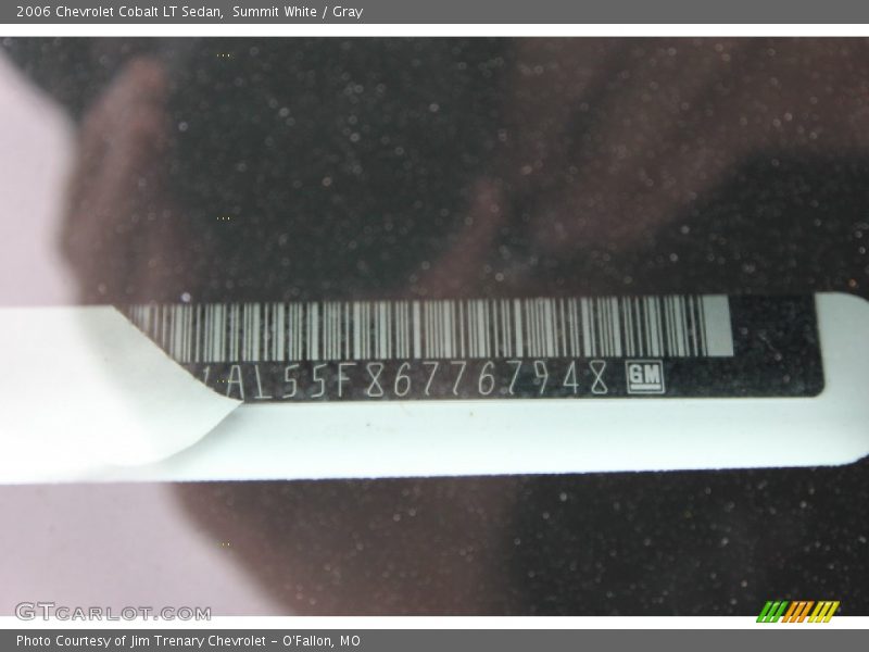 Summit White / Gray 2006 Chevrolet Cobalt LT Sedan