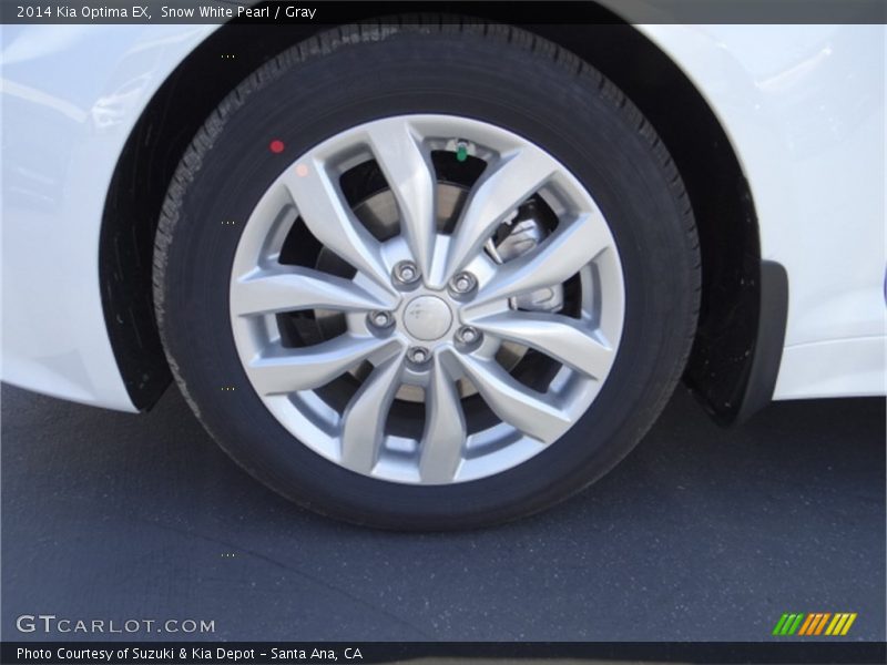 Snow White Pearl / Gray 2014 Kia Optima EX