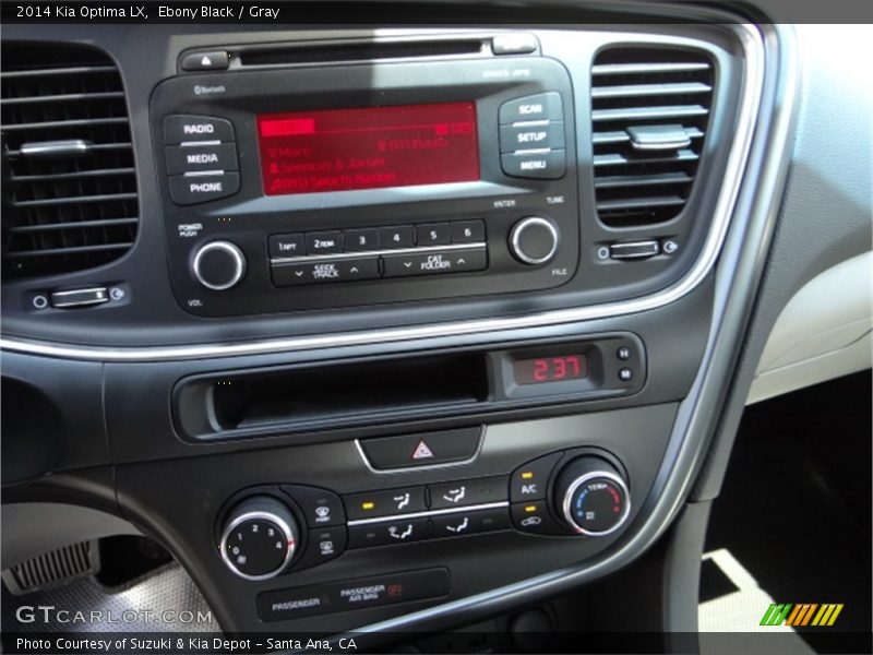 Ebony Black / Gray 2014 Kia Optima LX
