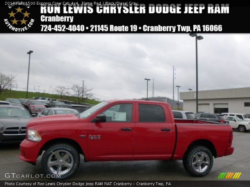 Flame Red / Black/Diesel Gray 2014 Ram 1500 Express Crew Cab 4x4