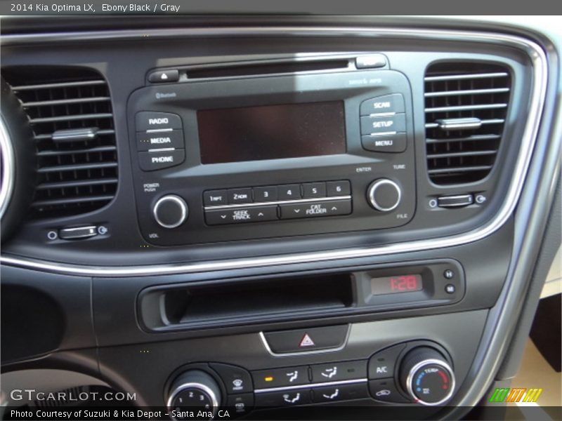 Ebony Black / Gray 2014 Kia Optima LX