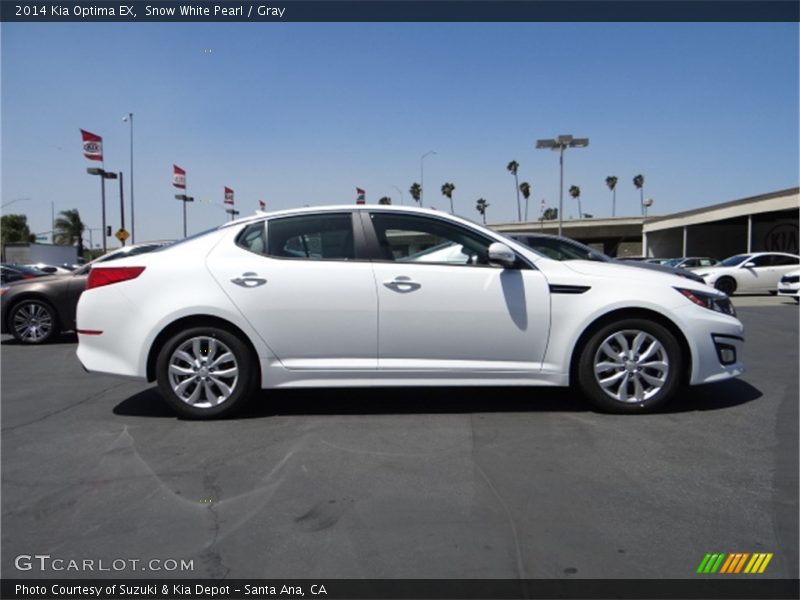 Snow White Pearl / Gray 2014 Kia Optima EX