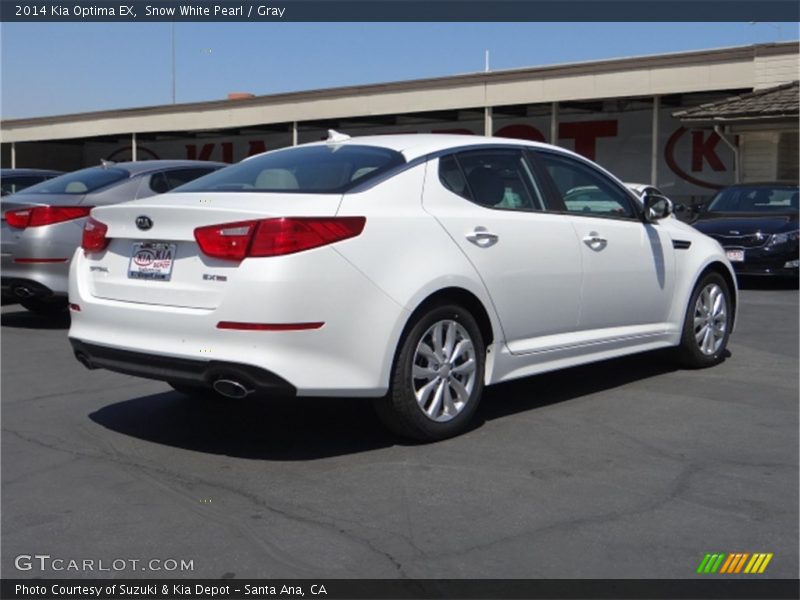 Snow White Pearl / Gray 2014 Kia Optima EX
