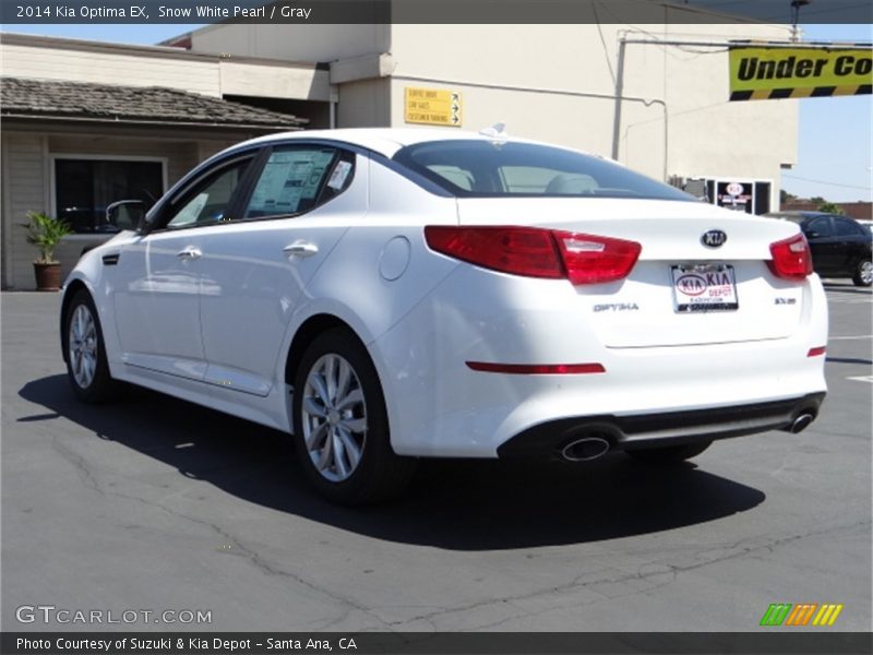 Snow White Pearl / Gray 2014 Kia Optima EX