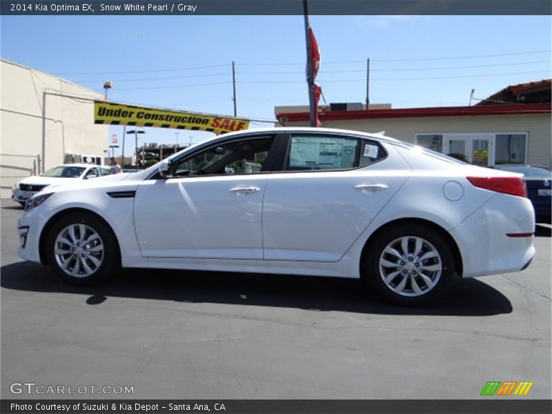 Snow White Pearl / Gray 2014 Kia Optima EX