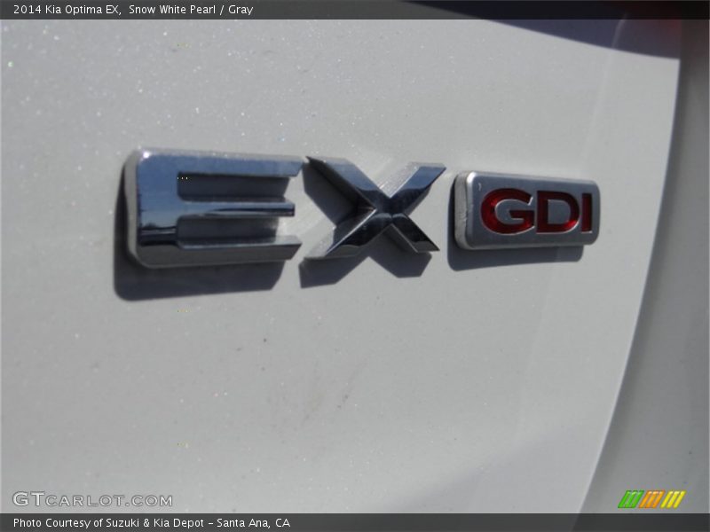 Snow White Pearl / Gray 2014 Kia Optima EX