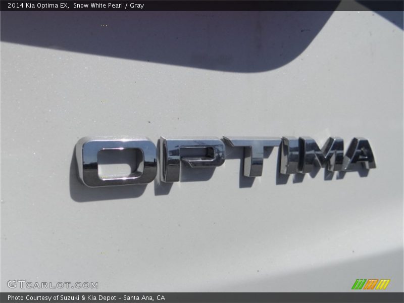 Snow White Pearl / Gray 2014 Kia Optima EX