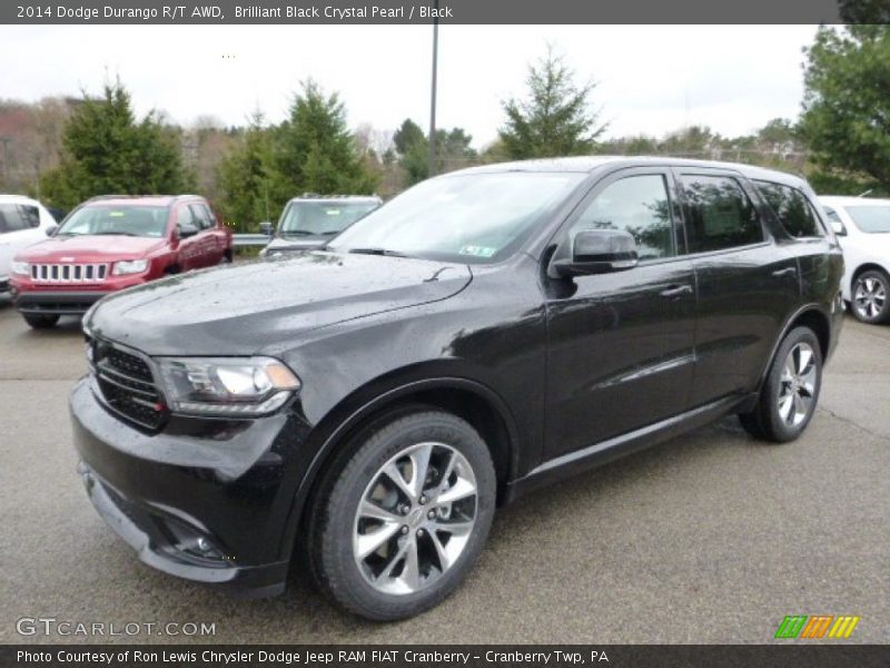 Brilliant Black Crystal Pearl / Black 2014 Dodge Durango R/T AWD