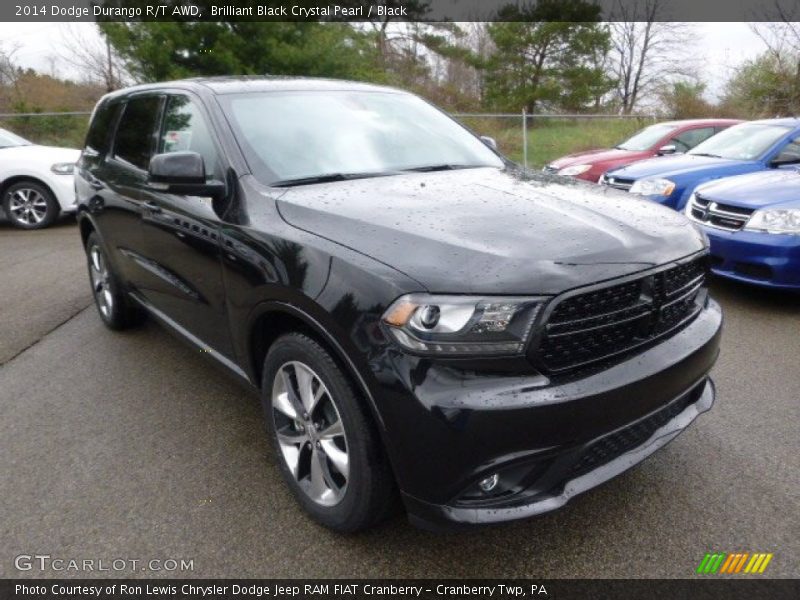 Brilliant Black Crystal Pearl / Black 2014 Dodge Durango R/T AWD