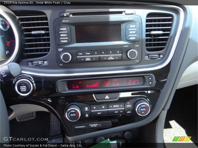 Snow White Pearl / Gray 2014 Kia Optima EX