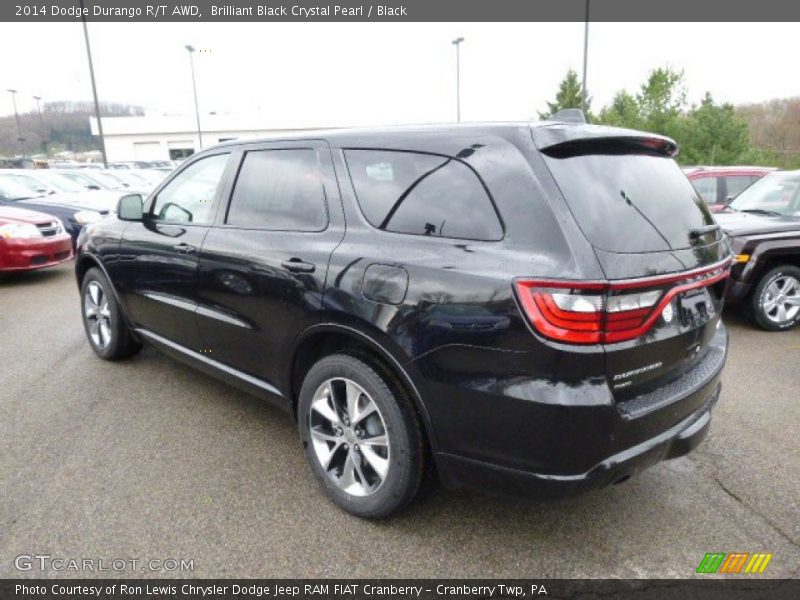 Brilliant Black Crystal Pearl / Black 2014 Dodge Durango R/T AWD