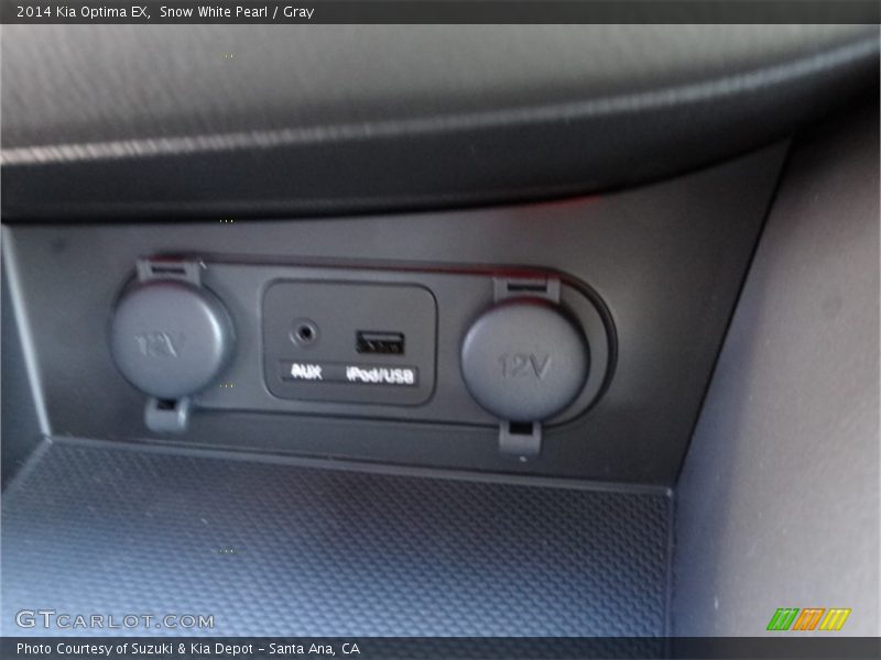 Snow White Pearl / Gray 2014 Kia Optima EX
