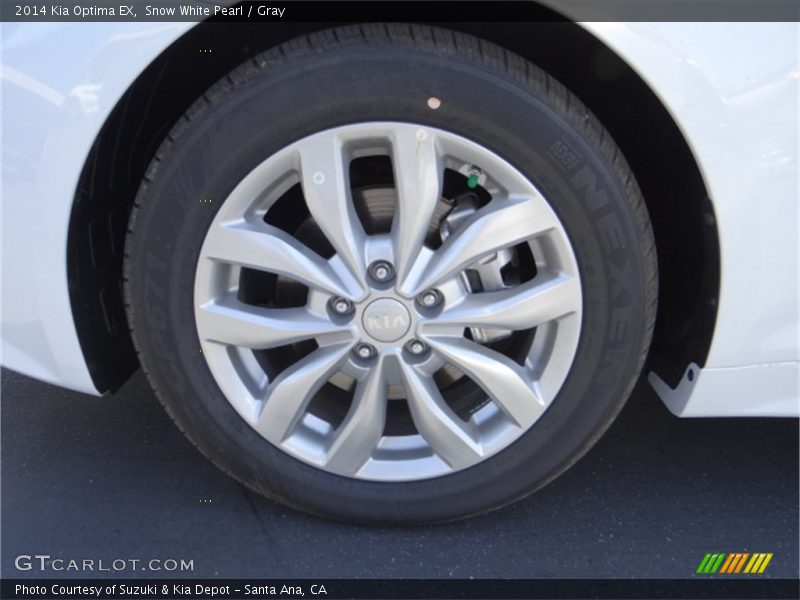 Snow White Pearl / Gray 2014 Kia Optima EX