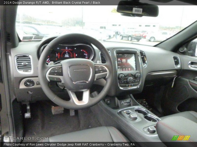 Brilliant Black Crystal Pearl / Black 2014 Dodge Durango R/T AWD