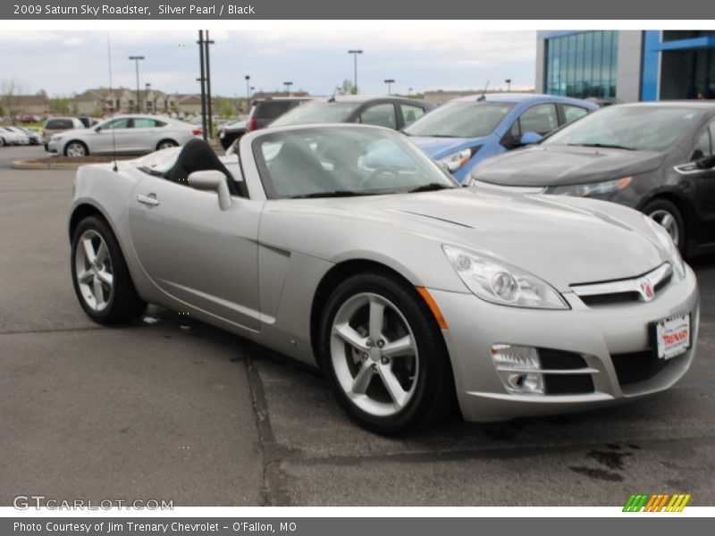 Silver Pearl / Black 2009 Saturn Sky Roadster