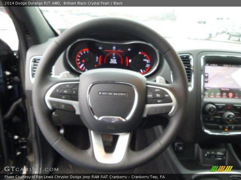 Brilliant Black Crystal Pearl / Black 2014 Dodge Durango R/T AWD