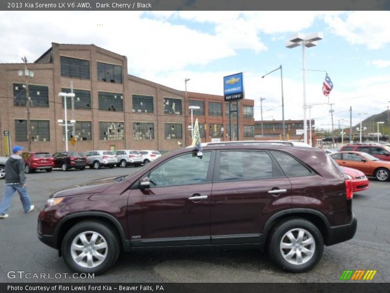 Dark Cherry / Black 2013 Kia Sorento LX V6 AWD