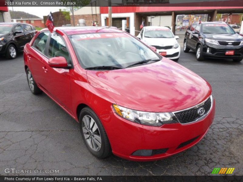 Crimson Red / Black 2013 Kia Forte EX