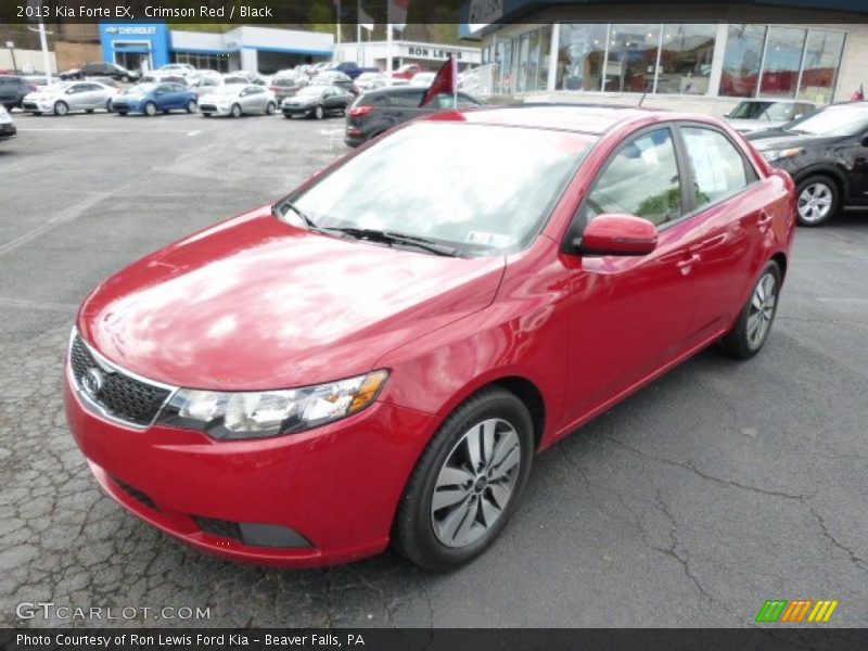 Crimson Red / Black 2013 Kia Forte EX