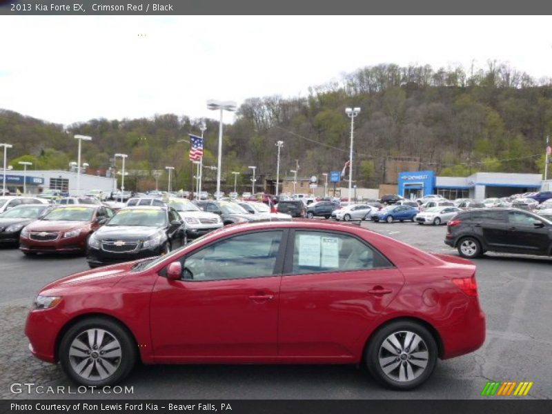Crimson Red / Black 2013 Kia Forte EX